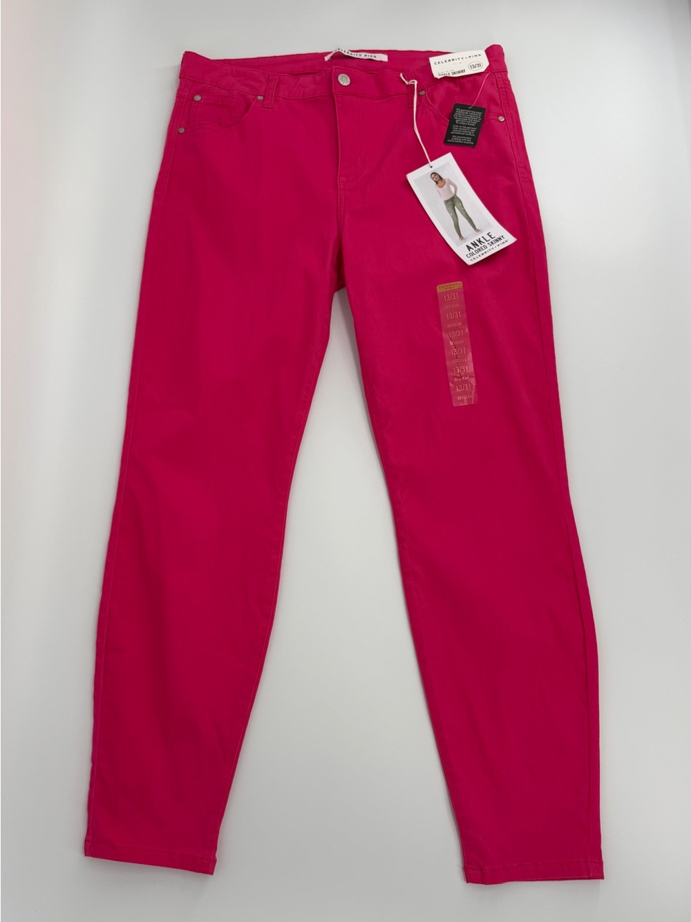 Celebrity Pink Hot Pink Ankle Jeans